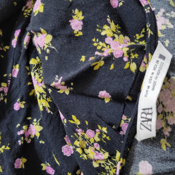 ZARA Floral Printed Mini Dress Women's Size Medium NWT - Picture 8 of 8